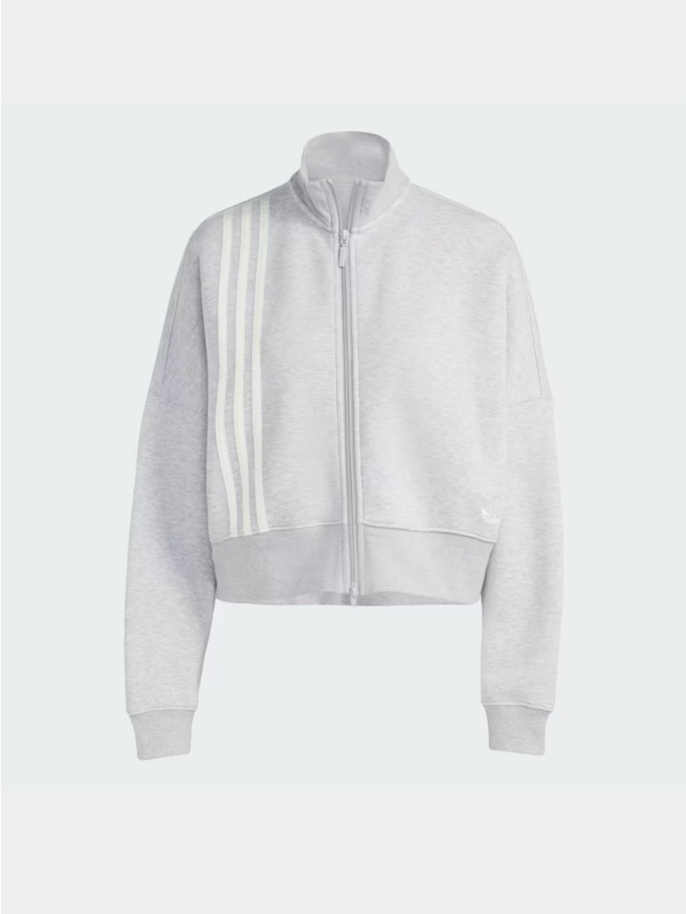 Adidas Women’s Off Placed 3-Stripes Grey Zip Up Track Top Jacket Size XL